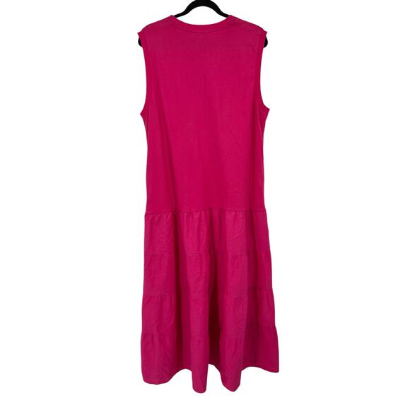 Ted Baker Dress Viannee cotton tiered maxi pink size 6 (US 14) - Picture 4 of 8